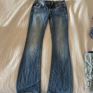 Miss Me Blue Flare Wide Leg Jeans